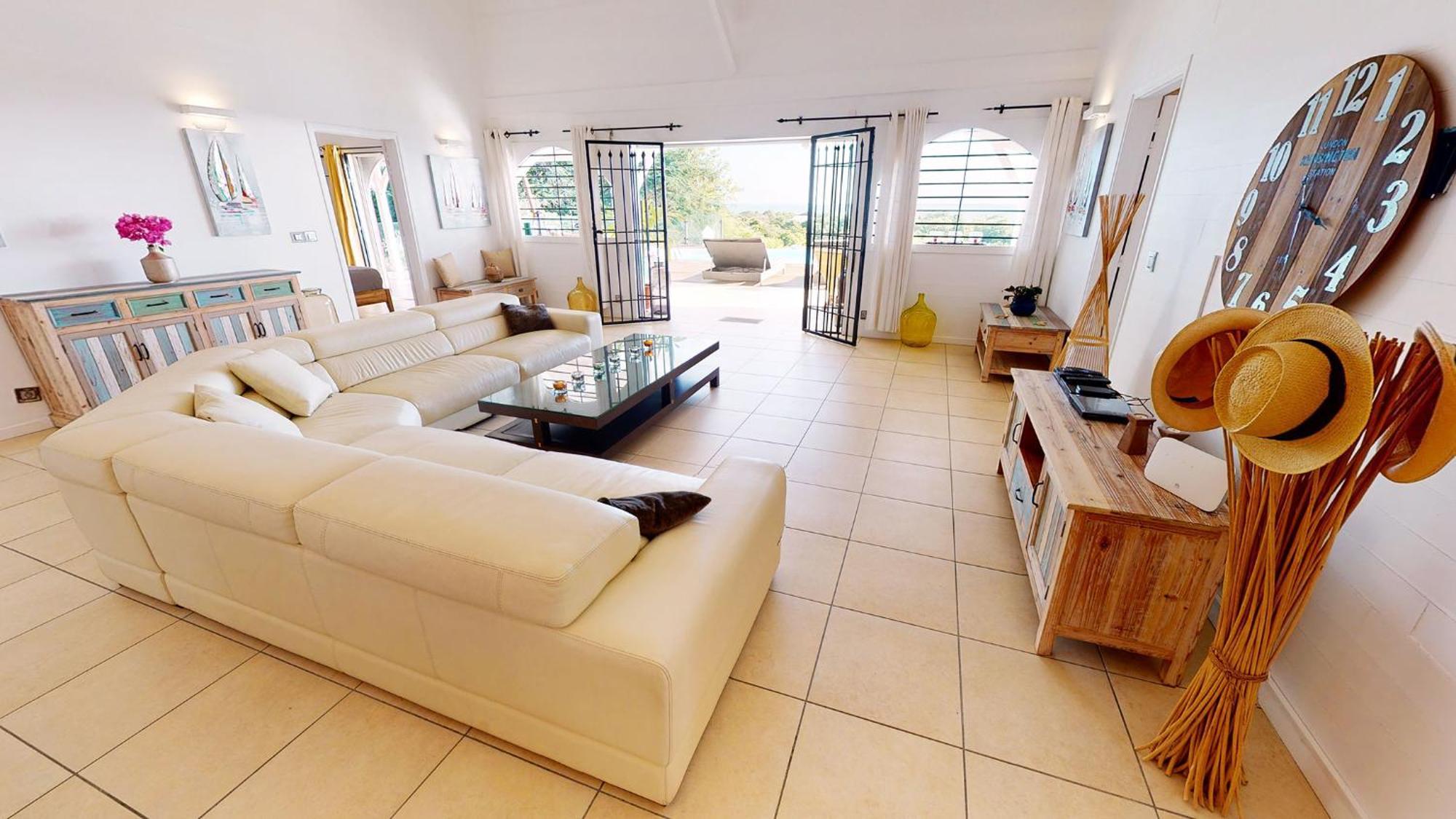 Villa Deluxe L'Hacienda Villa Vue Mer 180 Piscine Jacuzzi Proche Plage Marina Golf Pointe Des Chateaux Et Casino Jardin Clos Voyage Durable Saint-Francois  Rom bilde