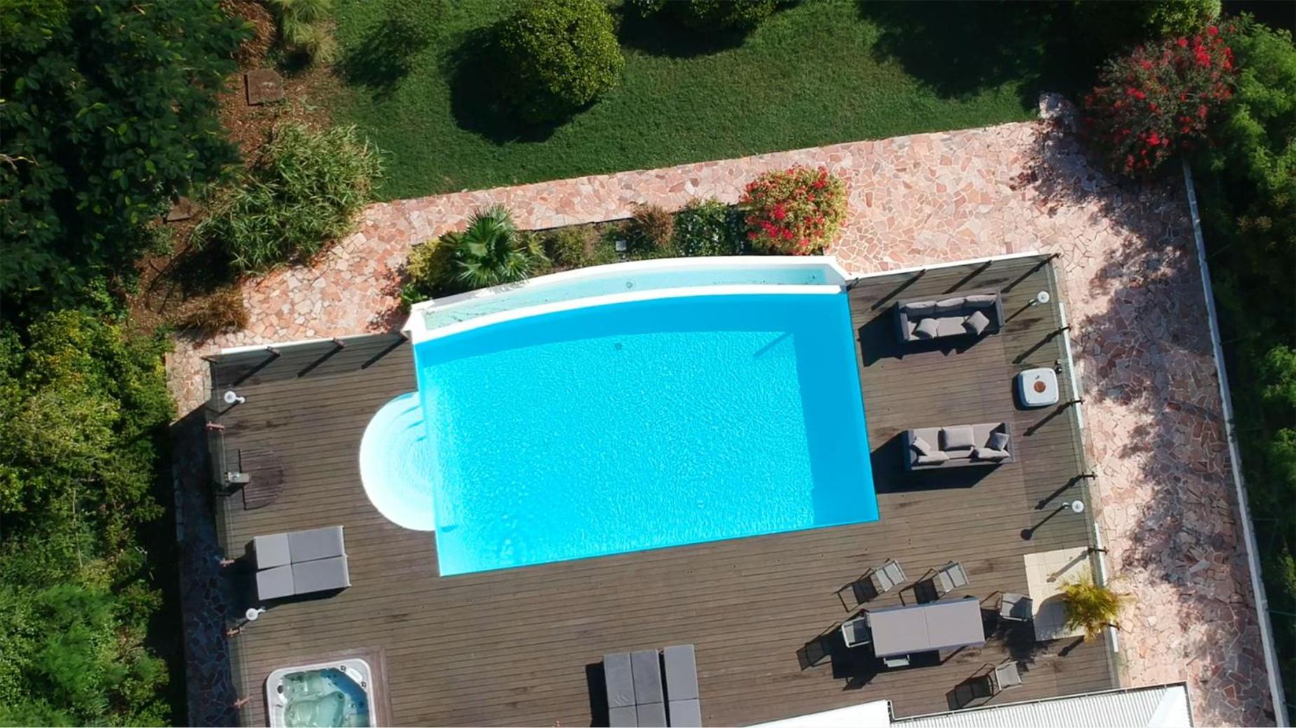 Villa Deluxe L'Hacienda Villa Vue Mer 180 Piscine Jacuzzi Proche Plage Marina Golf Pointe Des Chateaux Et Casino Jardin Clos Voyage Durable Saint-Francois  Rom bilde